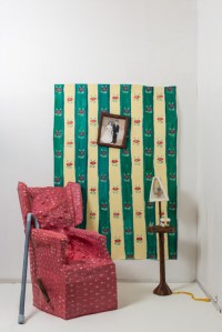 "Remember to remember to remember", 2014, oil on plaster, acrylic medium, paper, 84 by 67 by 58.25 in. (dimensions variable)