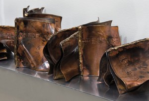 Absence/Presence (The Journals, Detail), Bronze, Aluminum, 12” x 180” x 8” ©2014