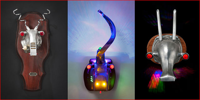 Vegan Taxidermy, sculptures, 9.5 inches to 22 inches tall, 6.5 inches to 9 inches wide, 2013