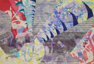 Oxymoron, acrylic and watercolor on paper, 30”x44”, 2014