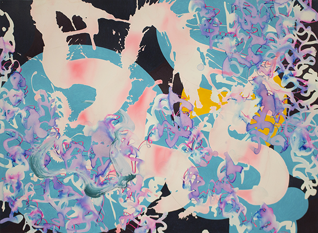 Sentience II, acrylic and watercolor on paper, 22”x30”, 2014