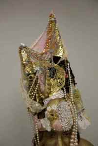 "Gilded" Performance with mixed media, 2014. Photo credit Liz Arenberg Metcalf