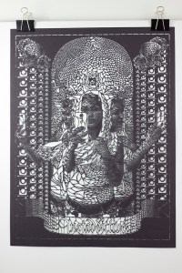 Instaddictive, hand cut paper, 27_x20_,2014