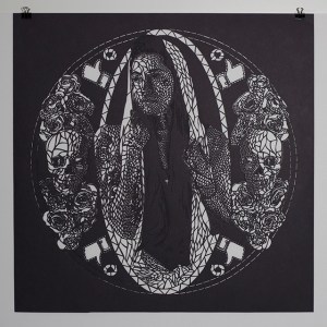 (work2) Maria de las Cholas, hand cut paper, 20_x20_,2014