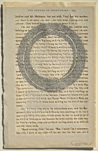 Crossing the Border Reclaimed text cutouts 2014 9”X6”