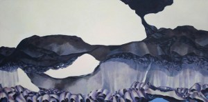 Ascent 2, Acrylic on canvas, 15 x 30", 2014