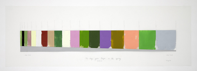 The Days Grow Longer in the Spring 20 x 61 inches, acrylic on Dura-Lar, 2014