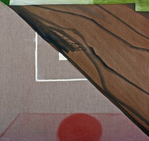 Carpet / Leg X, oil on linen, 36 x 35 inches, 2014