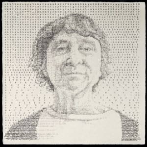Kathy (Stanton 1892), created on a manual typewriter, 9.5 x 9.5,” 2014