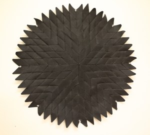  Black Quilt. Pieced emery cloth. 36". 2015.