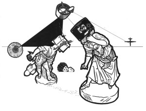 1.Smoking Gun 2014 Ink on Saunders Waterford paper 56 x 76 cm 