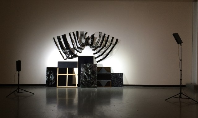 Installation View 2014 Vinyl, resin, house paint, glitter, and canvas Dimensions Variable 