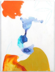 Passing Strange 3, acrylic and Mylar on board, 16" x 12", 2014