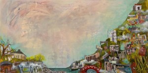 “A True, Abiding Place” Mixed media on canvas 24” x 48” 2014