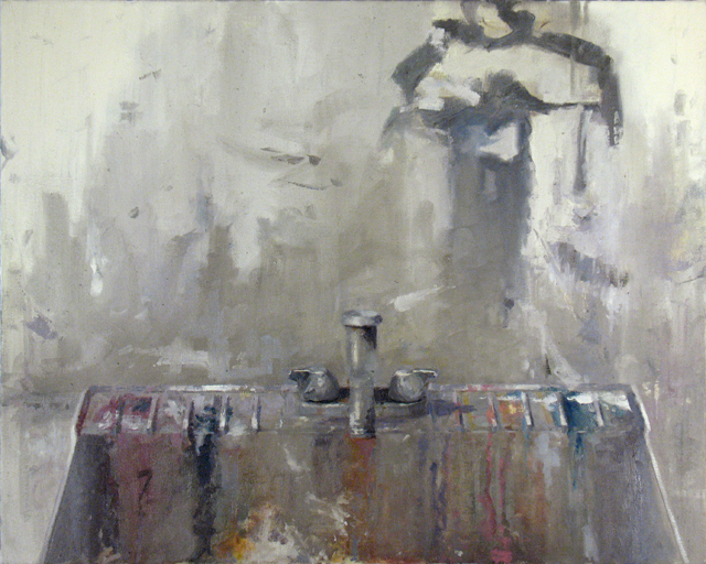 Sink, 2014, oil on canvas, 24” x 30”