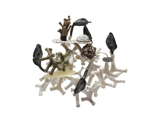 Plexus, Ceramic, glazed scoria, resin, 11’’ x 11’’ x 8’’, 2014