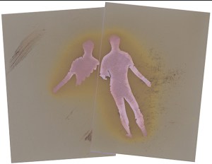 Apparition, archival ink on collaged paper, approximately 7” x 5”, 2012