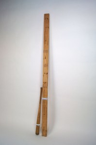 Passing baseball bat, 2 x 4, garters 2’ w x 1’ d x 8’ h 2014