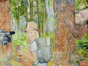  “Finding Bigfoot,” oil on canvas, 3 ft. x 4 ft., 2015
