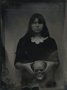 Holding The Unavoidable Tintype 3x4 inches 2015