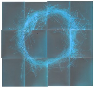 Void, archival ink on collaged paper, approximately 32” x 30”, 2012