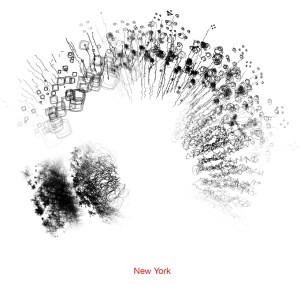 “Out of Statistics: Beyond Legal (NY)” Computer programming generated images, archival-ink prints on silk 42" x36", 2008 