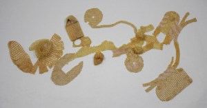 Beads, Thread, and Adidas Logo, 30"x20"x2",2014