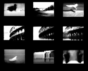 Collection of stills, Non-Lieux (2014) and audiomemories (2012),  Experimental video art  work, 