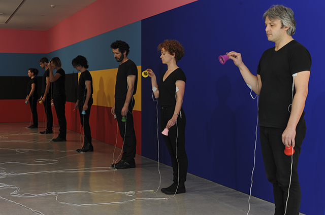 Title: Duty medium: performance size: minimum size requirements: space to accommodate the 7 performers  year: 2014