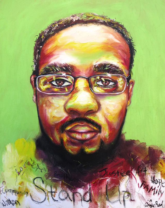 2.Stand Up Oil on Canvas 30 in x 24 in 2015 