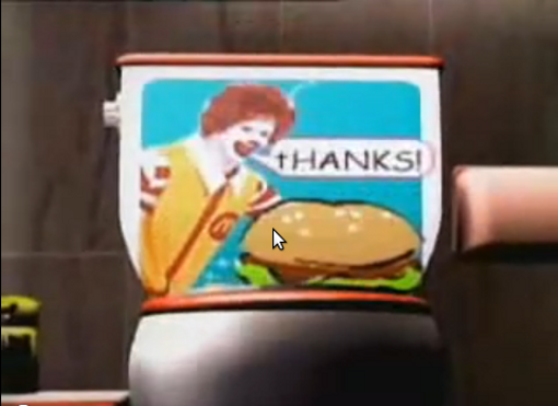 Still from Reburger intervention (from the movie, The Yes Men), Video, dimensions vary, 2003