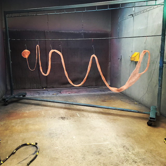 Powder coating In Process Studio Shot