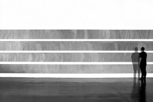 Drawn Out, 2014-2015 Dimensions: 10 meters x 2.5 meters. Materials: pen on paper roll. Four 10 meter rolls of paper. Each filled with 4 repeated hand-drawn lines. 10 million lines in total. Completed in isolation over the course of a year.