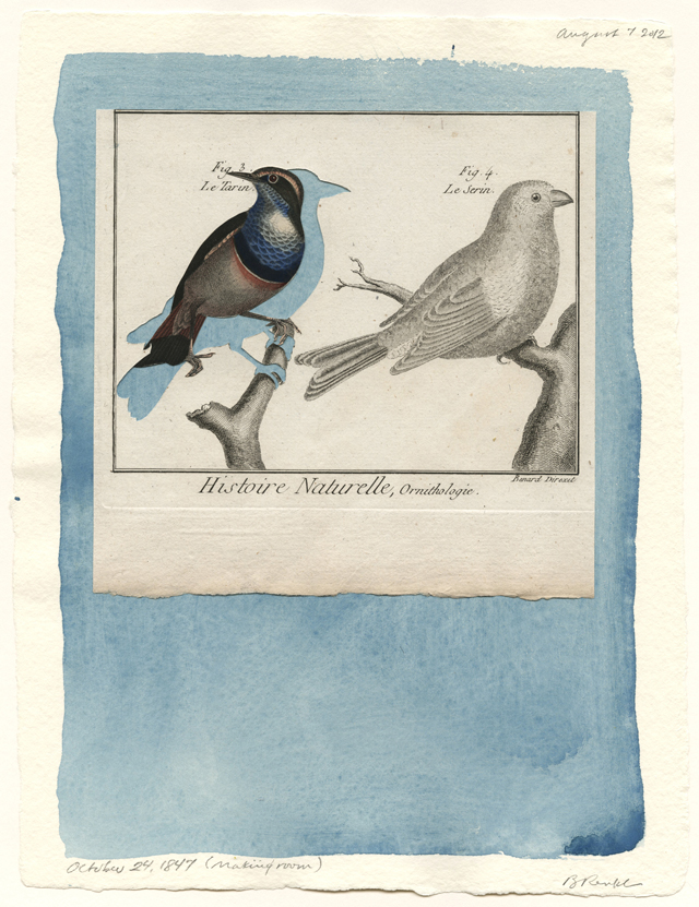 October 24, 1837: making room collage with mineral pigment 12” x 9” 	2013 