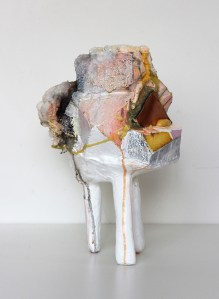 Tatlo 2015, mixed media, 8 x 6.5 x 13.5”