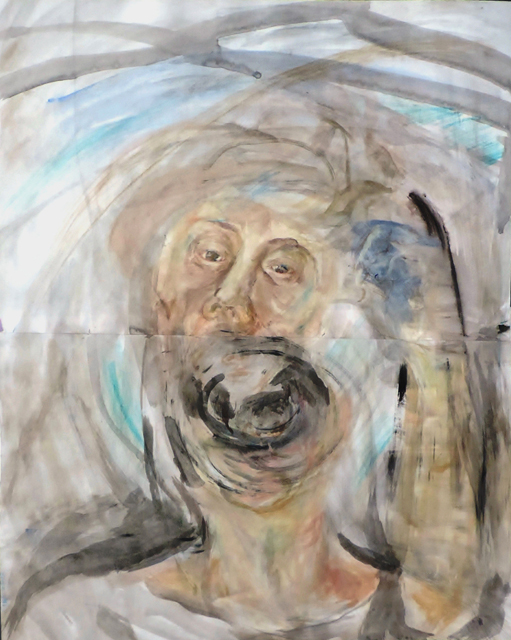 Edna 2013 Mixed media on papers. Laminated in plastic. 68 X 55 cm 