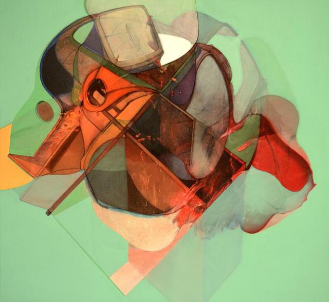 Face of the Machine, Acrylic on canvas, 160 x 170 cm, 2014