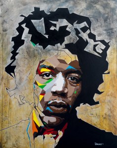 “What if 6 turned out to be 9” (2013) Acrylic and gypsum on canvas,  73 x 91 cm 