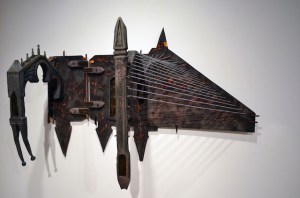 Two Faces Two Blemished wood, rope, blood, graphite 6' x 4' x 3' 2014