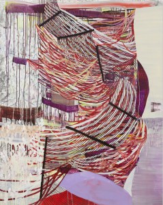 Sway (purple),   Graphite, fluid acrylic and ink on yupo, 60”x48”, 2015  Photo courtesy of Rick Wester Fine Art