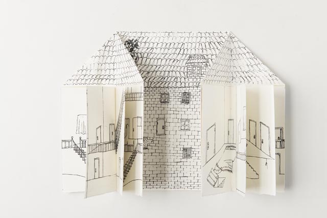 The Map of the infinity house - silk screen on paper - 15x21cm- 2014