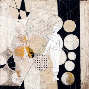 Multiple Personalities acrylic/collage on cradled wood panel 20” x 20” 2014