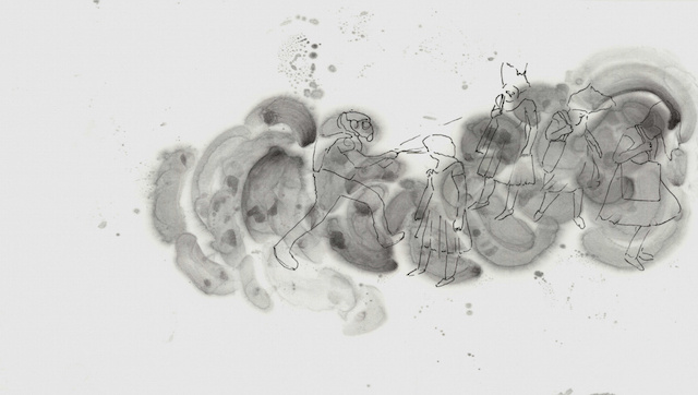 An Urban Planner Called Ceyda Sungur_Watercolour and ink on rice paper_11.81 x 23.62 inc_2014