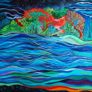 Bioluminescence. Oil on Canvas. 80 x 80 cm. 2014. Private Colection