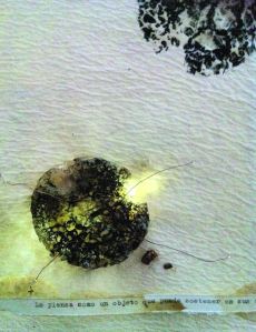 “Extracción”- Electronic materials.my own gall stone, 2014