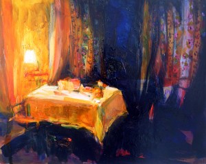 Interior I, oil on panel, 2015