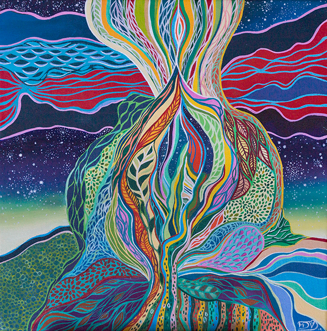 The forest. Oil on canvas. 40 x 40 cm. 2014. Private Colection