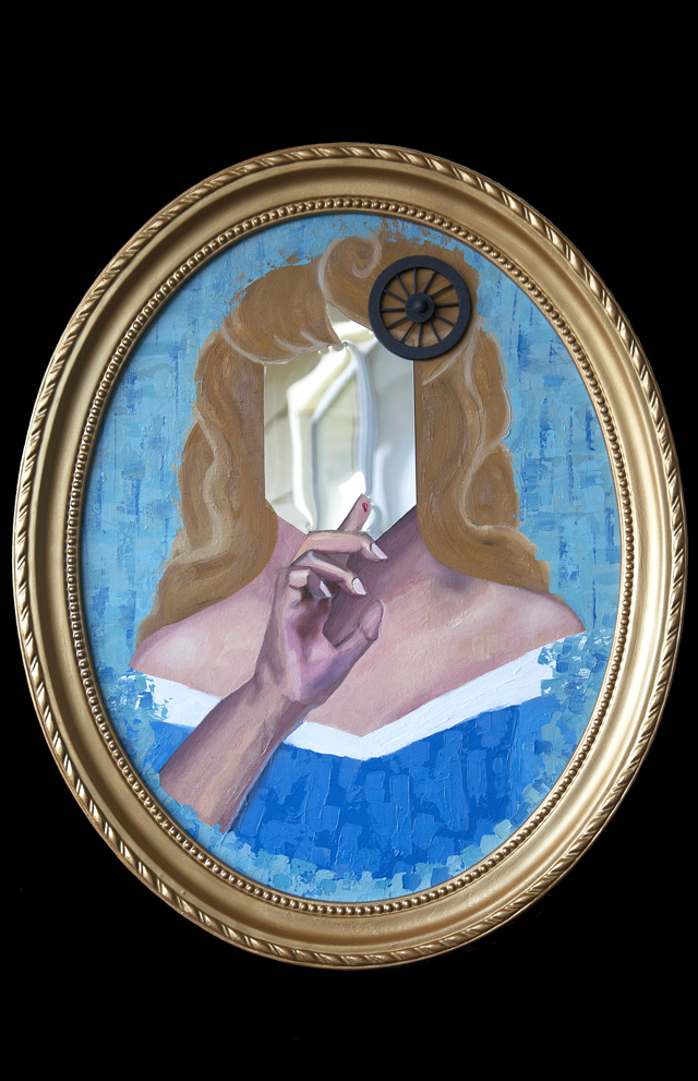  To Prick a Beauties Finger Medium: Oil, Found Objects Size:19x23 Year: 2015