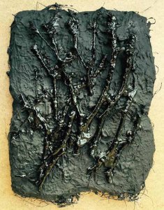 Canvas-Leafs-Acrylic Black-Glossy Spray 2014