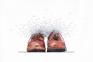 Contemplando el repertorio - 55 x 80 cm - acrilico sobre tela